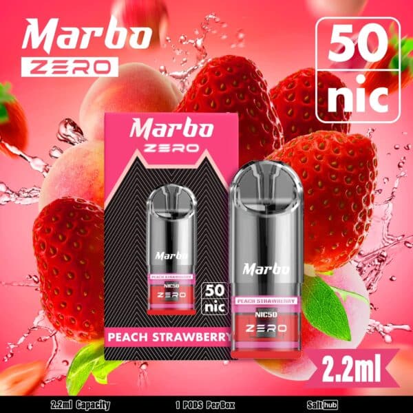 Marbo Zero Peach Strawberry Nic 50mg. Flavor