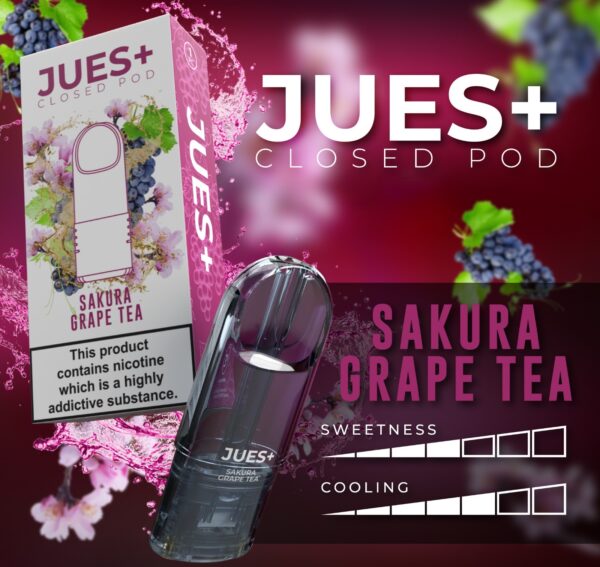Jues+ pod Sakura Grape Tea Flavor